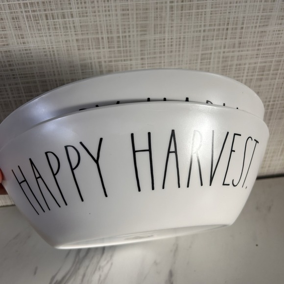 Rae Dunn Serving Bowl "Happy Harvest" Melamine Bundle of 2 Bowls New Large! BxQQ - Picture 4 of 5